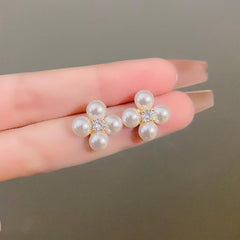 Faux Pearl Ear Jewelry Creative Stud Earrings Women Jewelry