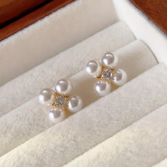 Faux Pearl Ear Jewelry Creative Stud Earrings Women Jewelry