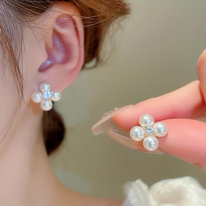 Faux Pearl Ear Jewelry Creative Stud Earrings Women Jewelry