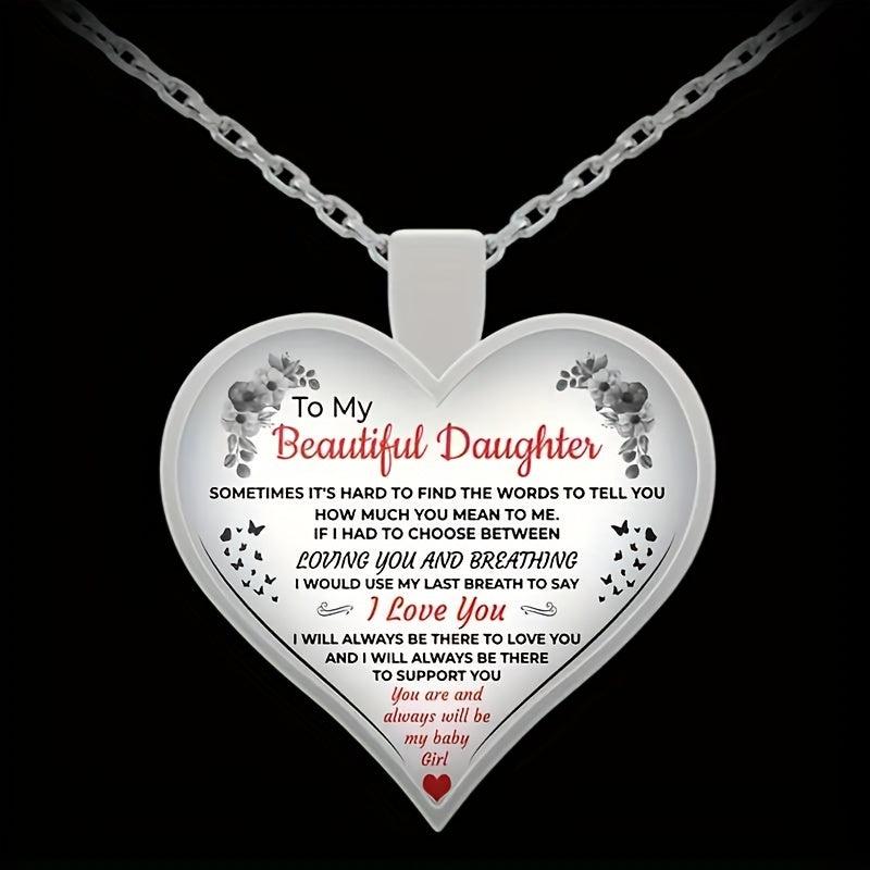 Heart Crystal Pendant Necklace - Holiday Gift For Daughter