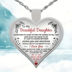 Heart Crystal Pendant Necklace - Holiday Gift For Daughter