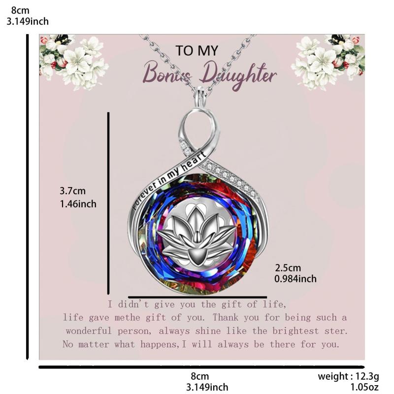 Flower Crystal Necklace Women's Jewelry Gift