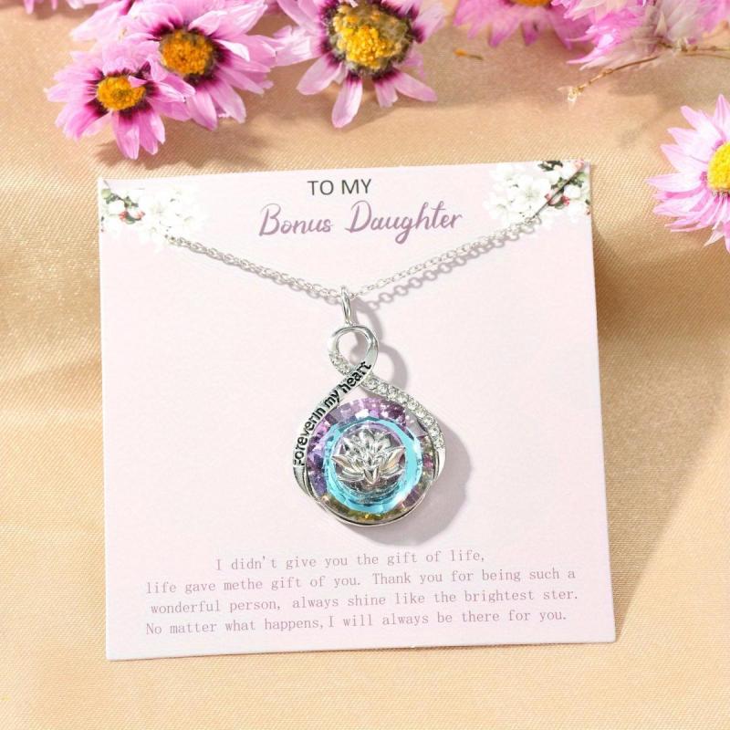 Flower Crystal Necklace Women's Jewelry Gift
