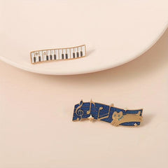 Love Music Brooch Piano Cat Note Badge Student Gift Boy And Girl Bag Accessories