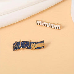 Love Music Brooch Piano Cat Note Badge Student Gift Boy And Girl Bag Accessories
