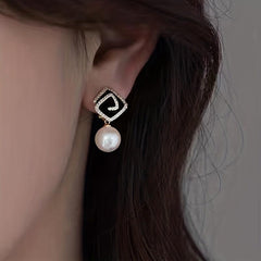 Pearl Stud Earrings Drop Earrings Card Paper Pack
