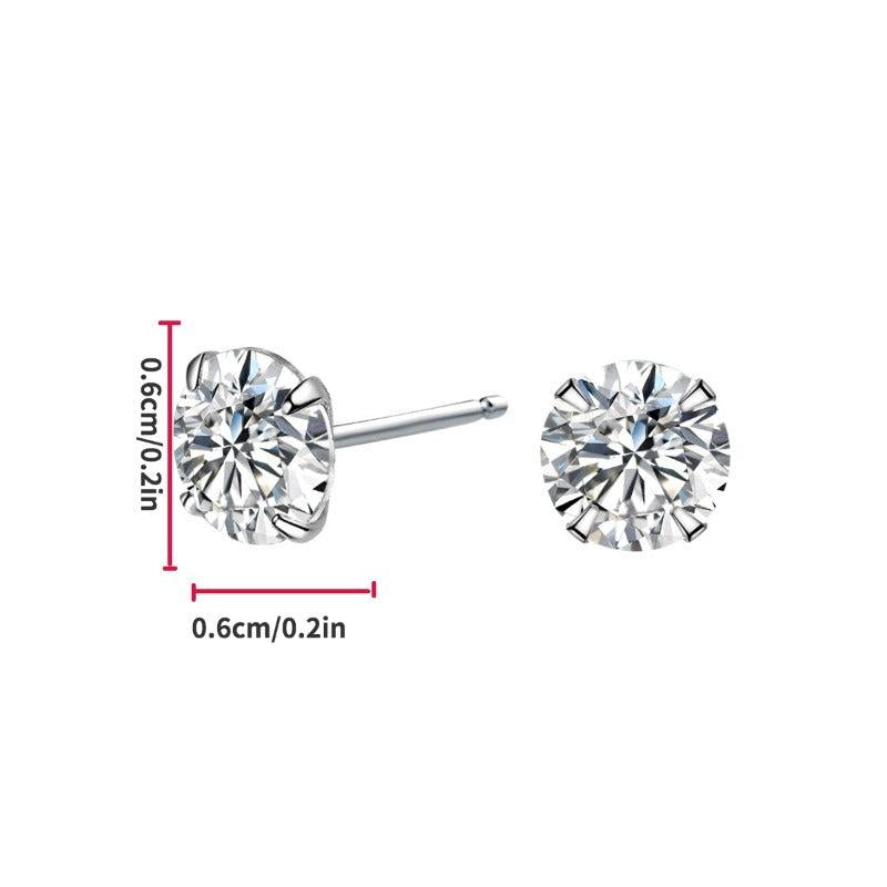 Zircon Stud Earrings for Men