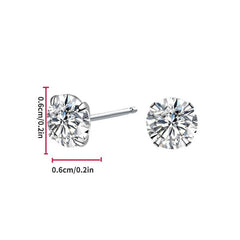 Zircon Stud Earrings for Men