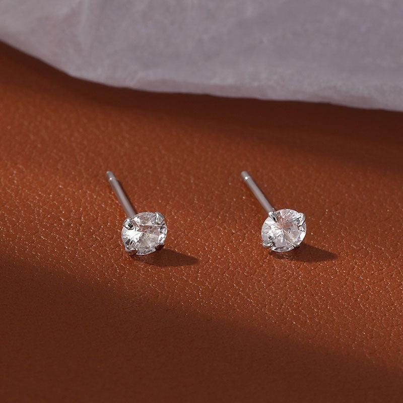 Zircon Stud Earrings for Men