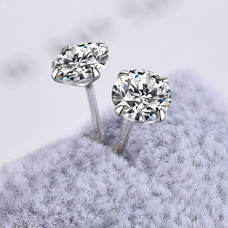 Zircon Stud Earrings for Men