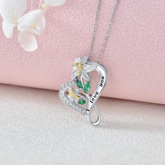Sunflower Leaf Pendant Necklace Women Jewelry Necklace