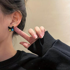 Cat Head Earrings For Girls Women Cute Earrings