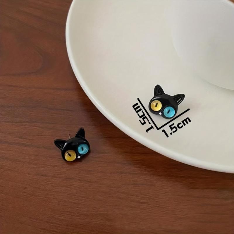 Cat Head Earrings For Girls Women Cute Earrings