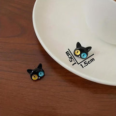 Cat Head Earrings For Girls Women Cute Earrings