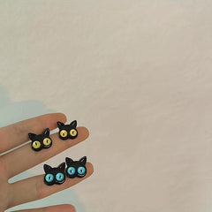 Cat Head Earrings For Girls Women Cute Earrings