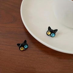 Cat Head Earrings For Girls Women Cute Earrings