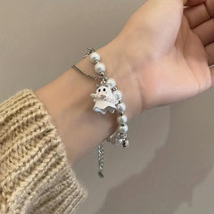 Small Ghost Beaded Bracelet