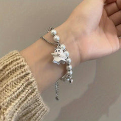 Small Ghost Beaded Bracelet