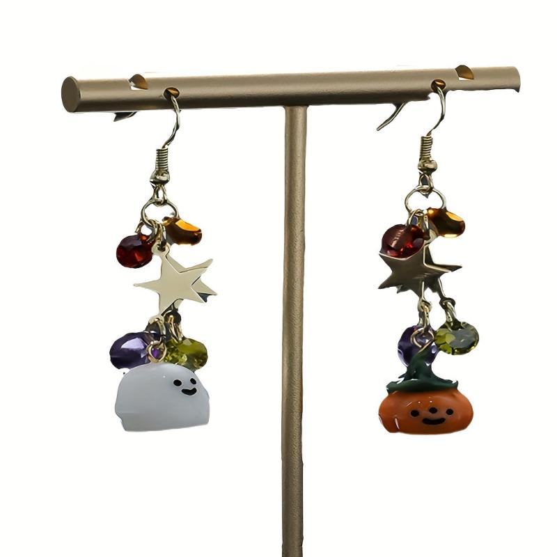 Halloween Ghosts Dangle Earrings Cartoon Drop Stud Gift For Women Girls