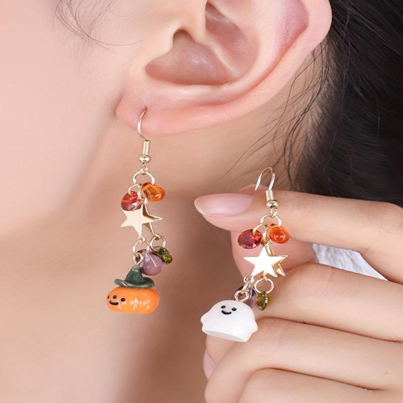 Halloween Ghosts Dangle Earrings Cartoon Drop Stud Gift For Women Girls