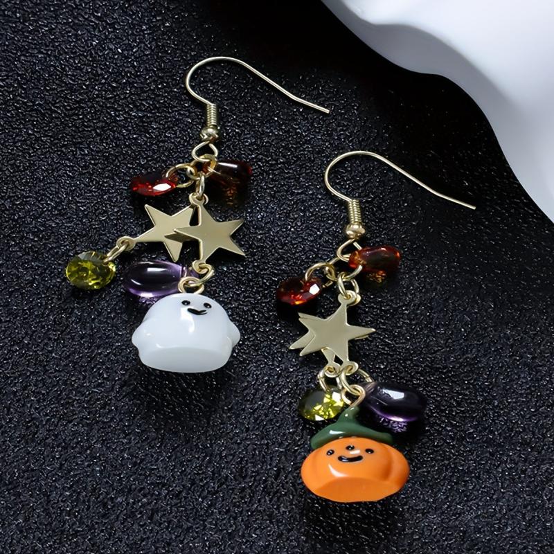 Halloween Ghosts Dangle Earrings Cartoon Drop Stud Gift For Women Girls
