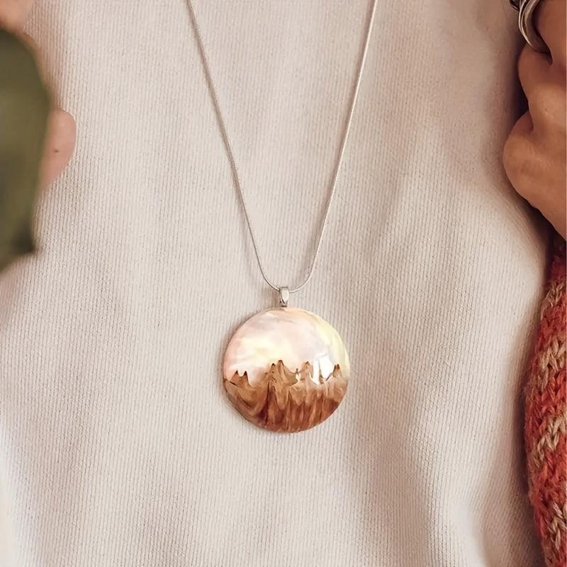 Natural Scenery Mountains Rivers Sky Pendants Toys For Children