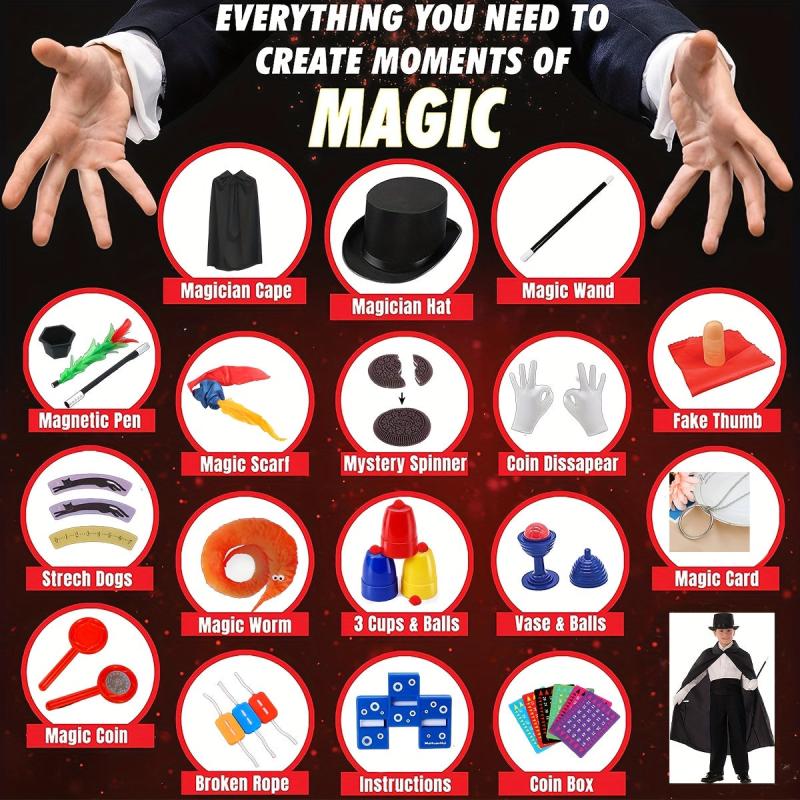 Kids Magic Kit Magician Pretend Play Set