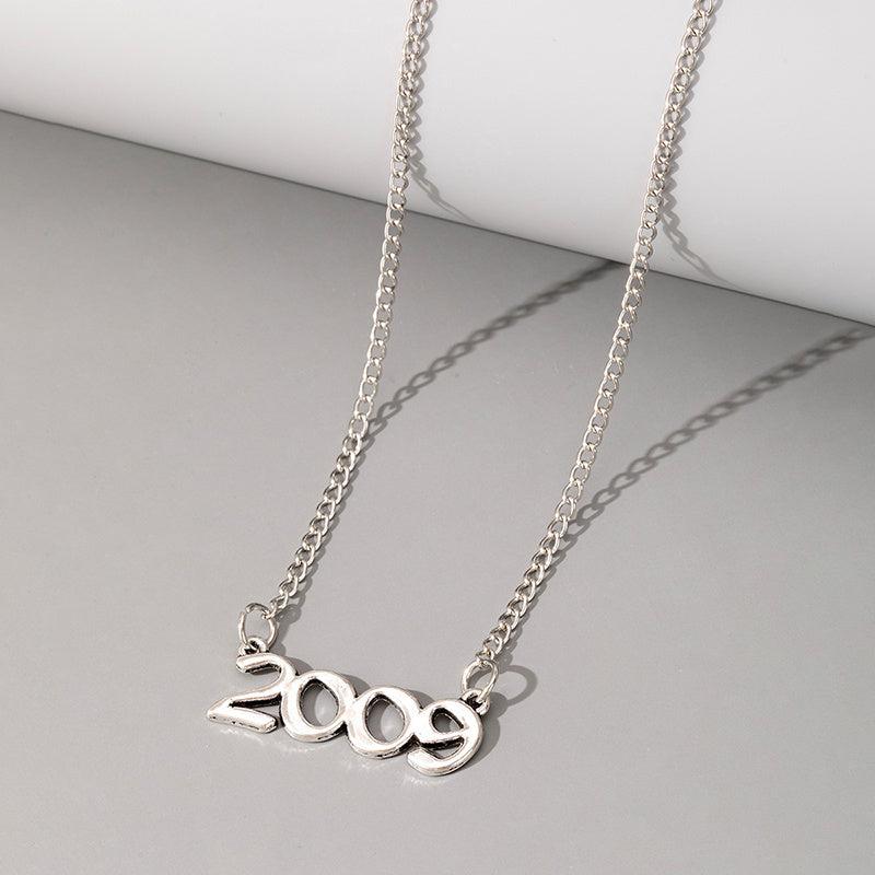 Stylish Digital Necklace with a Yearly Temperament