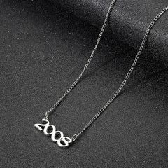 Stylish Digital Necklace with a Yearly Temperament