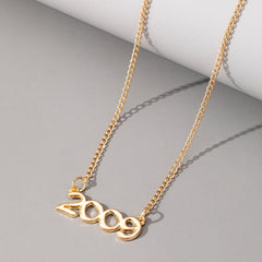 Stylish Digital Necklace with a Yearly Temperament