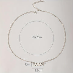 Stylish Digital Necklace with a Yearly Temperament