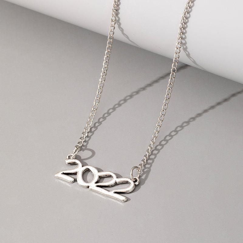 Stylish Digital Necklace with a Yearly Temperament