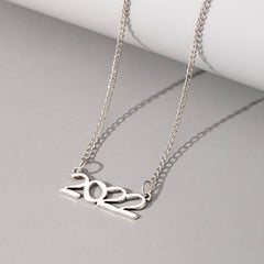 Stylish Digital Necklace with a Yearly Temperament