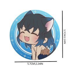 Anime Series Tinplate Badge Cartoon Badge Plate Bag Decoration