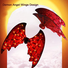 LED Angel Wings Sparkly Demon Flapping Costumes Halloween Cosplay