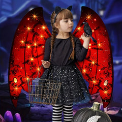 LED Angel Wings Sparkly Demon Flapping Costumes Halloween Cosplay