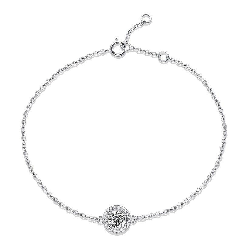 Moissanite Bracelet Silvery Bracelet For Women Hot Mother's Wedding Gift
