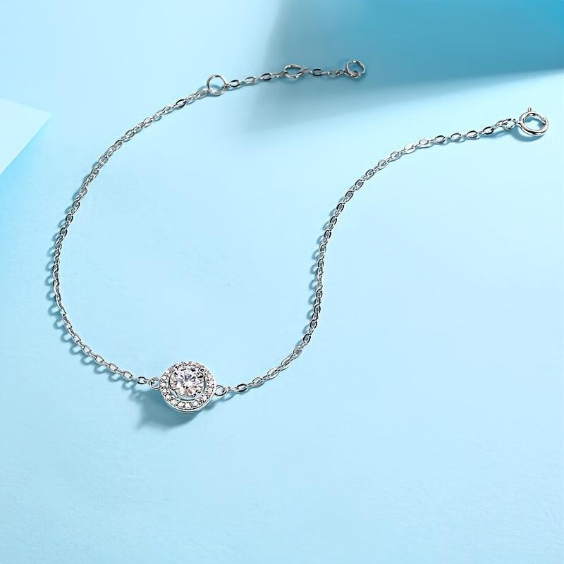 Moissanite Bracelet Silvery Bracelet For Women Hot Mother's Wedding Gift
