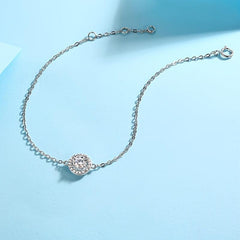 Moissanite Bracelet Silvery Bracelet For Women Hot Mother's Wedding Gift