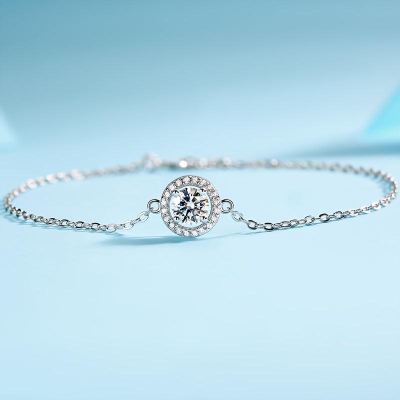 Moissanite Bracelet Silvery Bracelet For Women Hot Mother's Wedding Gift