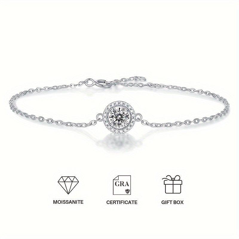 Moissanite Bracelet Silvery Bracelet For Women Hot Mother's Wedding Gift