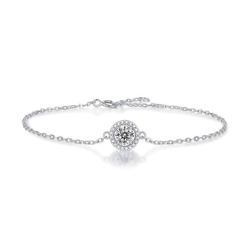 Moissanite Bracelet Silvery Bracelet For Women Hot Mother's Wedding Gift