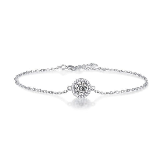 Moissanite Bracelet Silvery Bracelet For Women Hot Mother's Wedding Gift