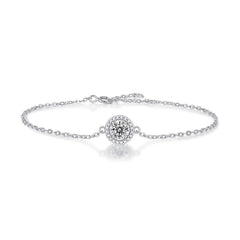 Moissanite Bracelet Silvery Bracelet For Women Hot Mother's Wedding Gift