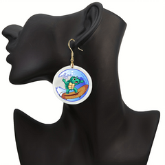 Cartoon Turtle Acrylic Earrings Party Jewelry Gift