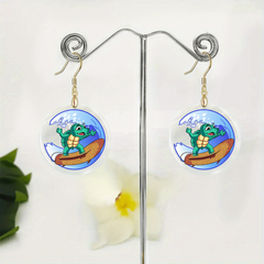 Cartoon Turtle Acrylic Earrings Party Jewelry Gift