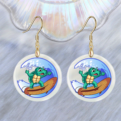 Cartoon Turtle Acrylic Earrings Party Jewelry Gift