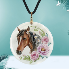 Hand Drawn Horse Pendant Necklace For Women Name Necklaces Chain