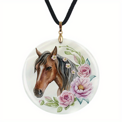 Hand Drawn Horse Pendant Necklace For Women Name Necklaces Chain