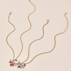 Cartoon Unicorn Necklace Small Alloy Drop Pendant Chain Necklace